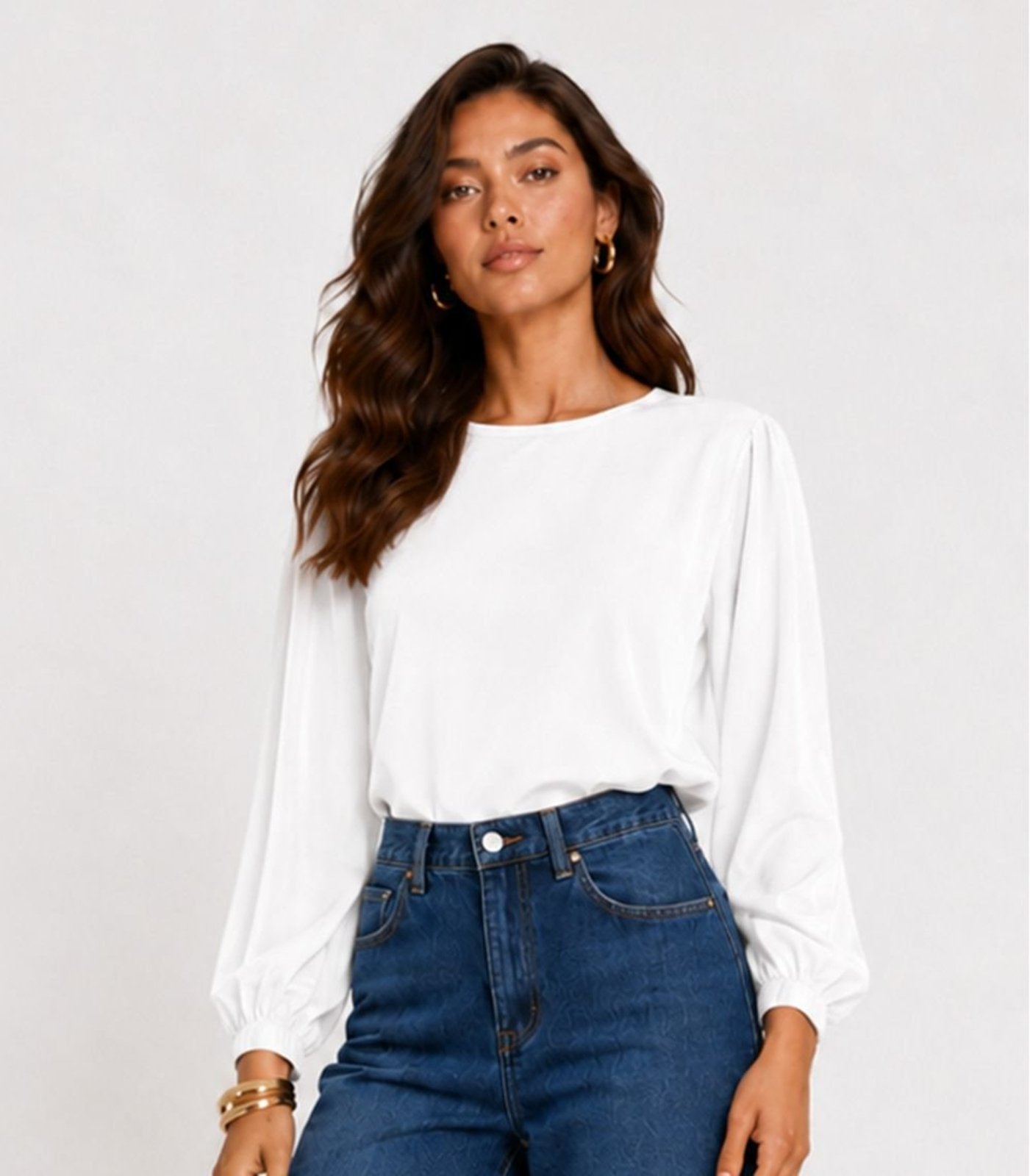 Blusão Feminino Em Sarja Bright Infinita Cor Branco