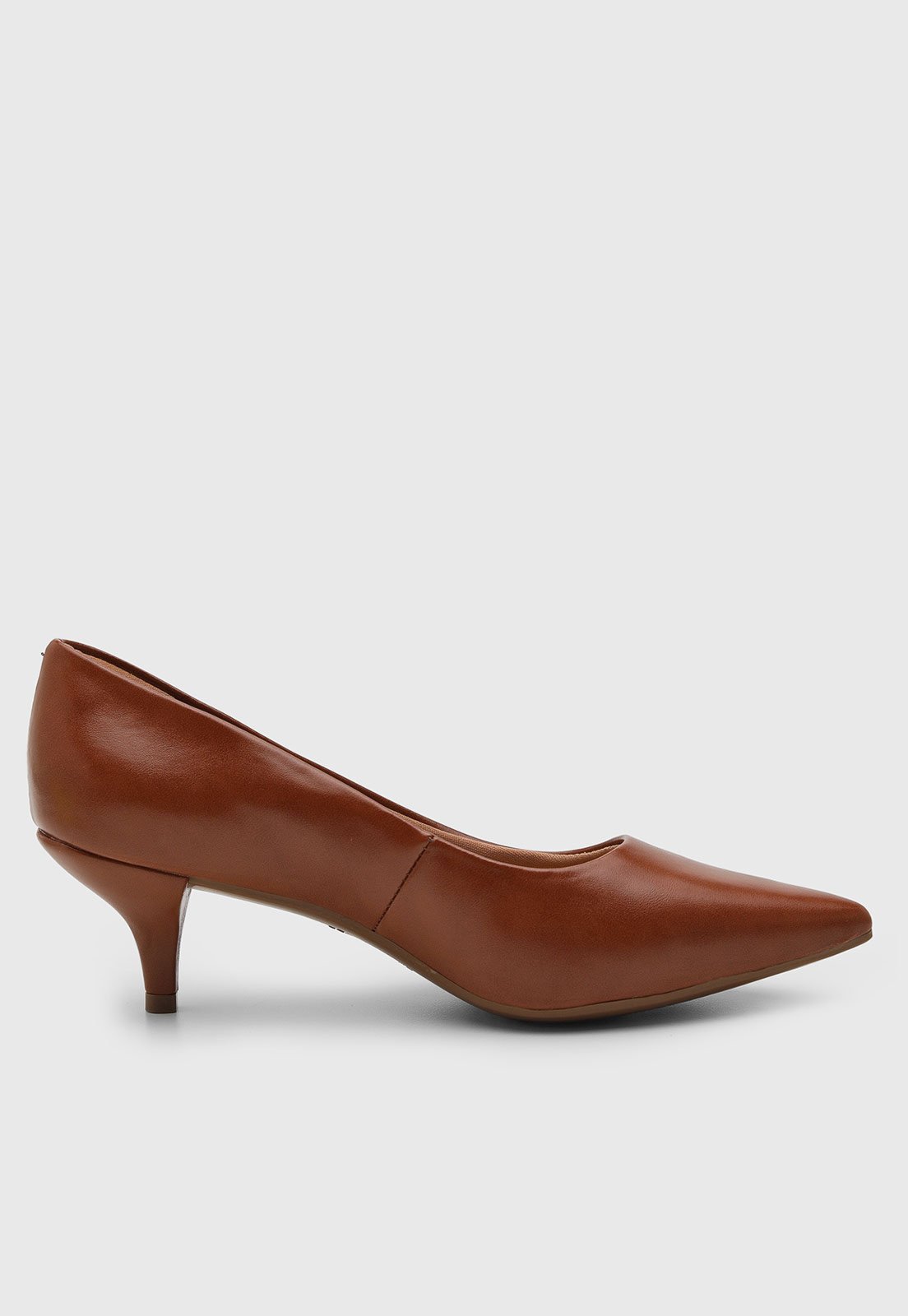 Vista 3 Scarpin Feminino VIA UNO Salto Fino caramelo VIA UNO caramelo