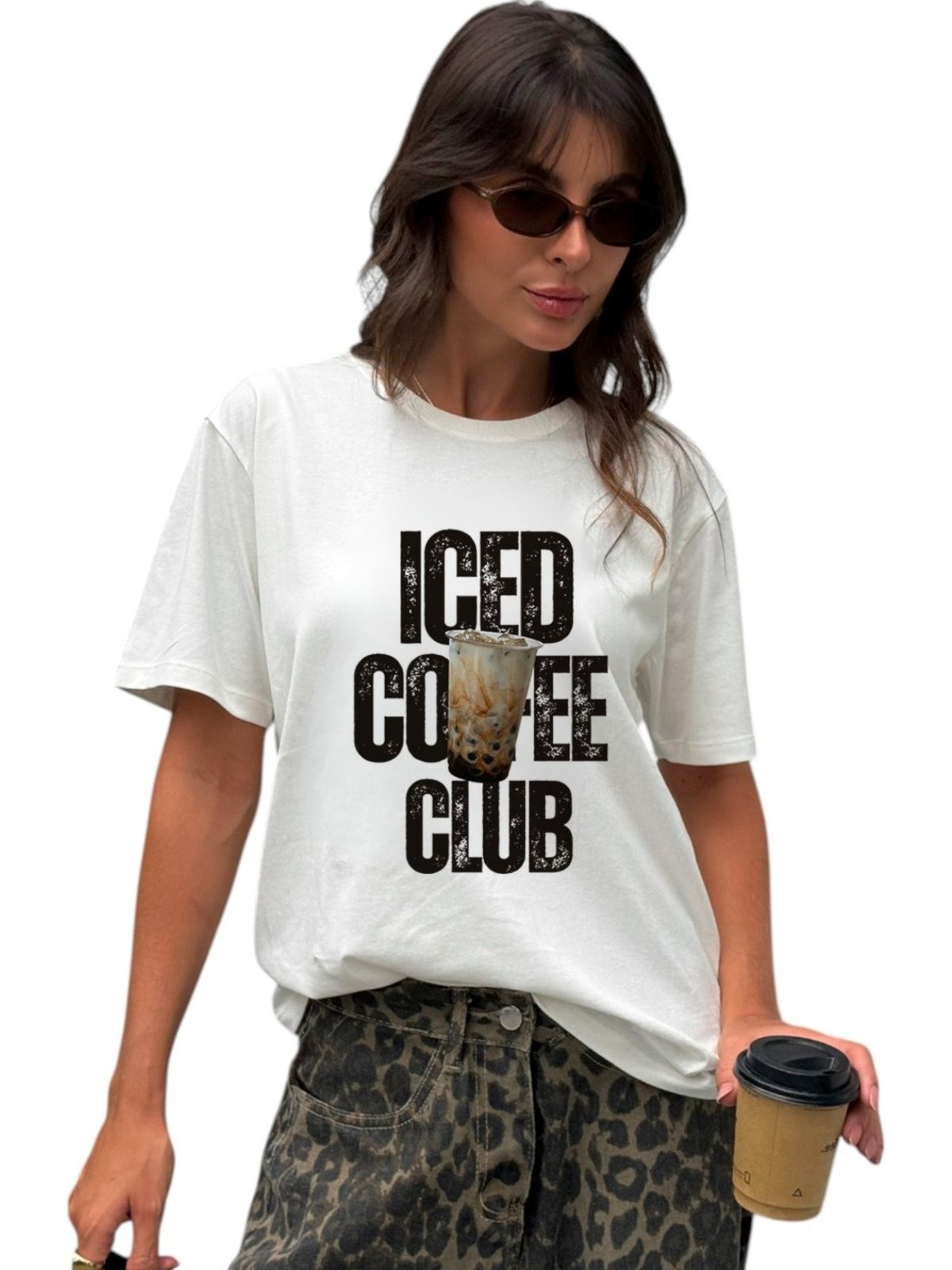 Camiseta Cianitas Off Estampa Iced Coffee Club