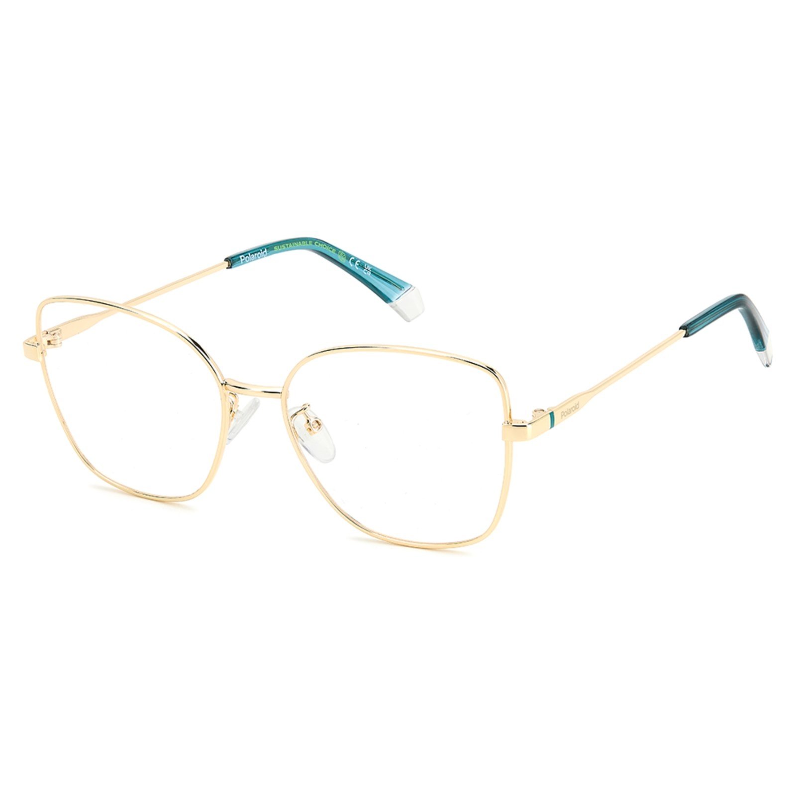 Armação de Óculos Polaroid Pld D521/G LKS – Dourado 55