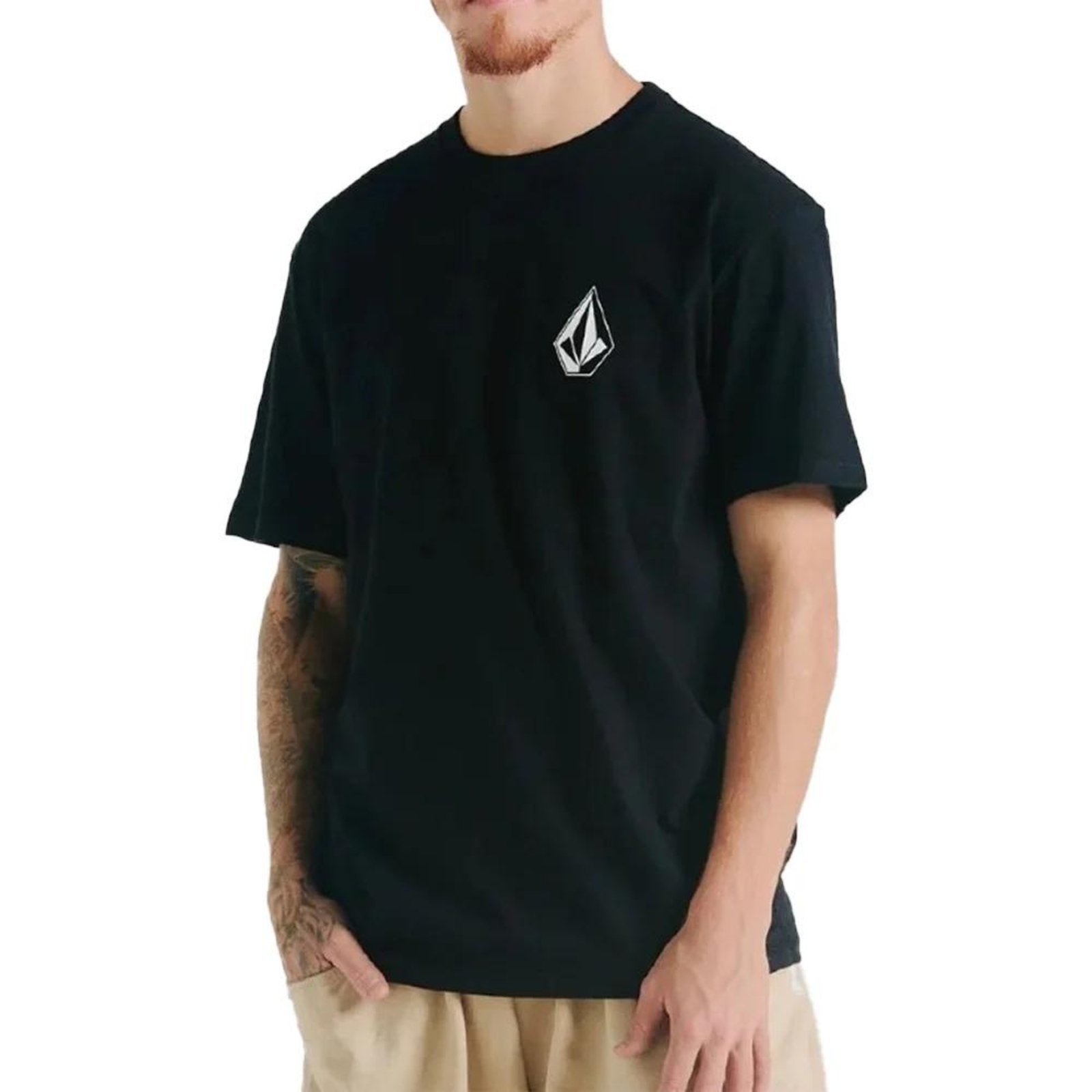 Camiseta Volcom Iconic SM26 Masculina Preto