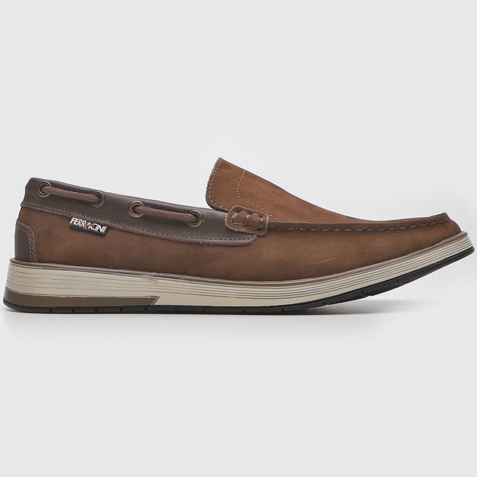 Sapato Couro Ferracini Ultra Sum 6985 657B Marrom Masculino