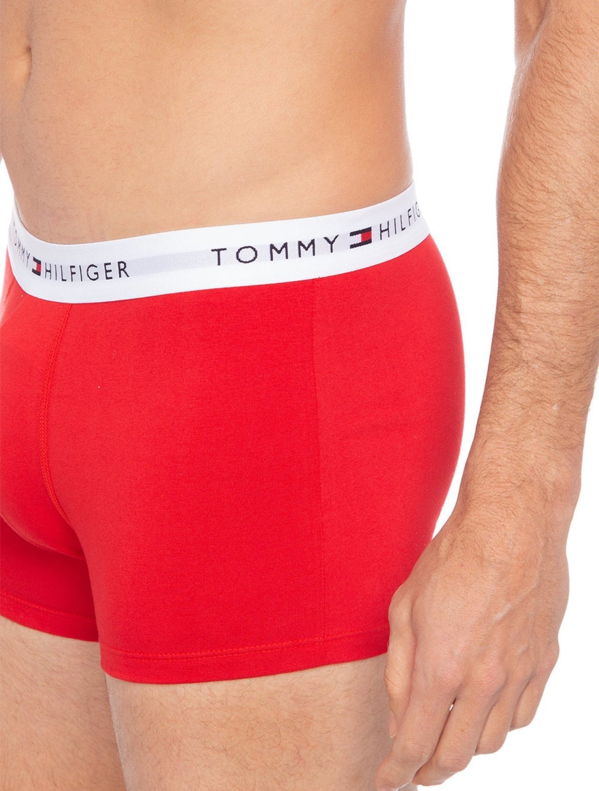 Vista 3 Kit Cuecas Tommy Hilfiger Cotton Stretch Trunk Repeat Vermelha/Marinho 3UN azul marinho/cinza/vermelho Tommy Hilfiger azul marinho/cinza/vermelho