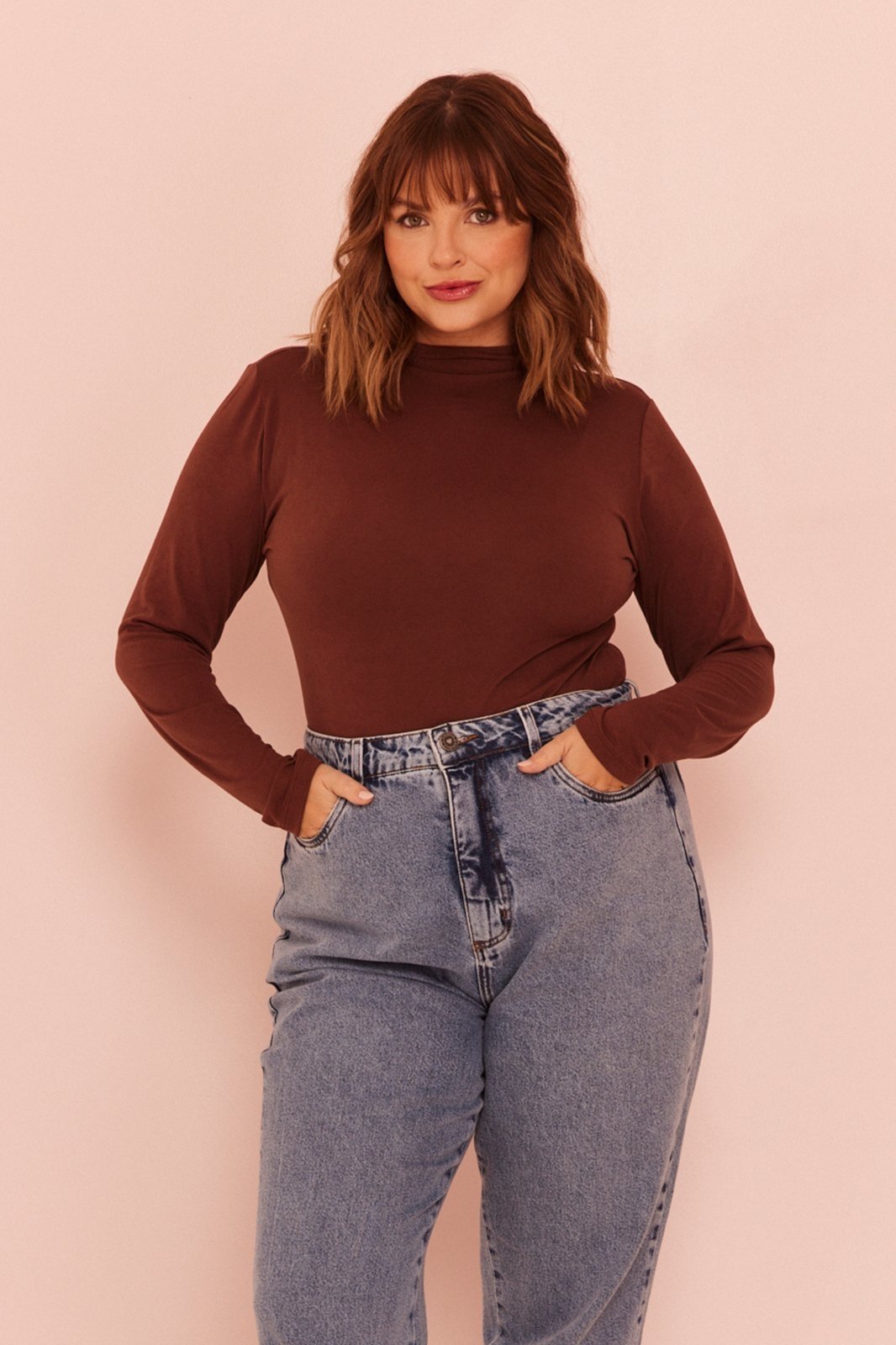 Blusa In Love Segunda Pele Britney Marrom