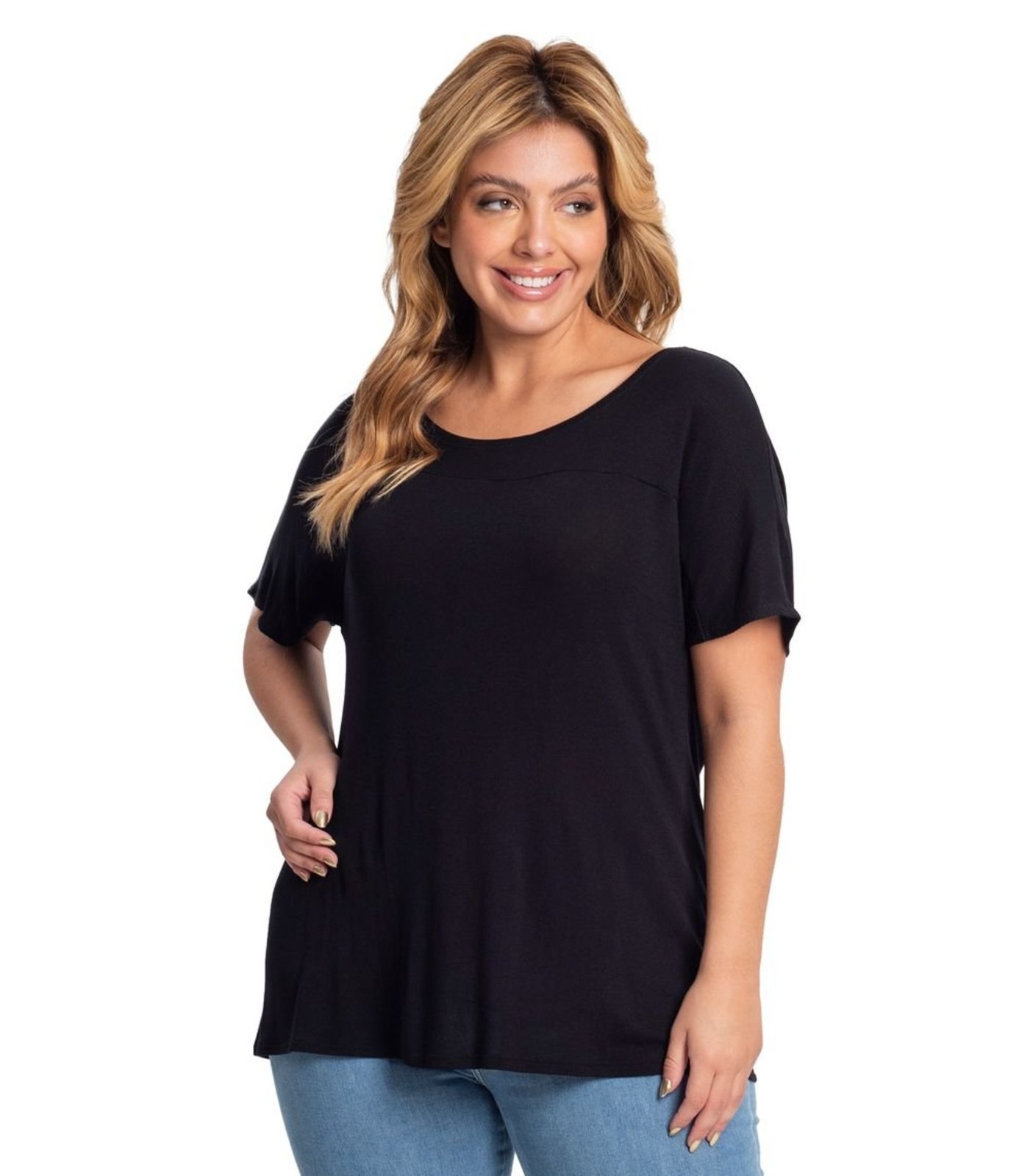 Blusa Feminina Em Visco Tricot Secret Glam Preto
