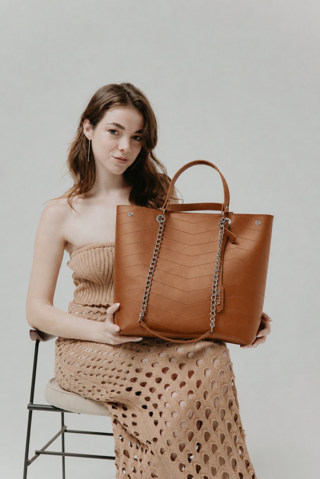 Bolsa Feminina Retta Valentina Corrente Caramelo
