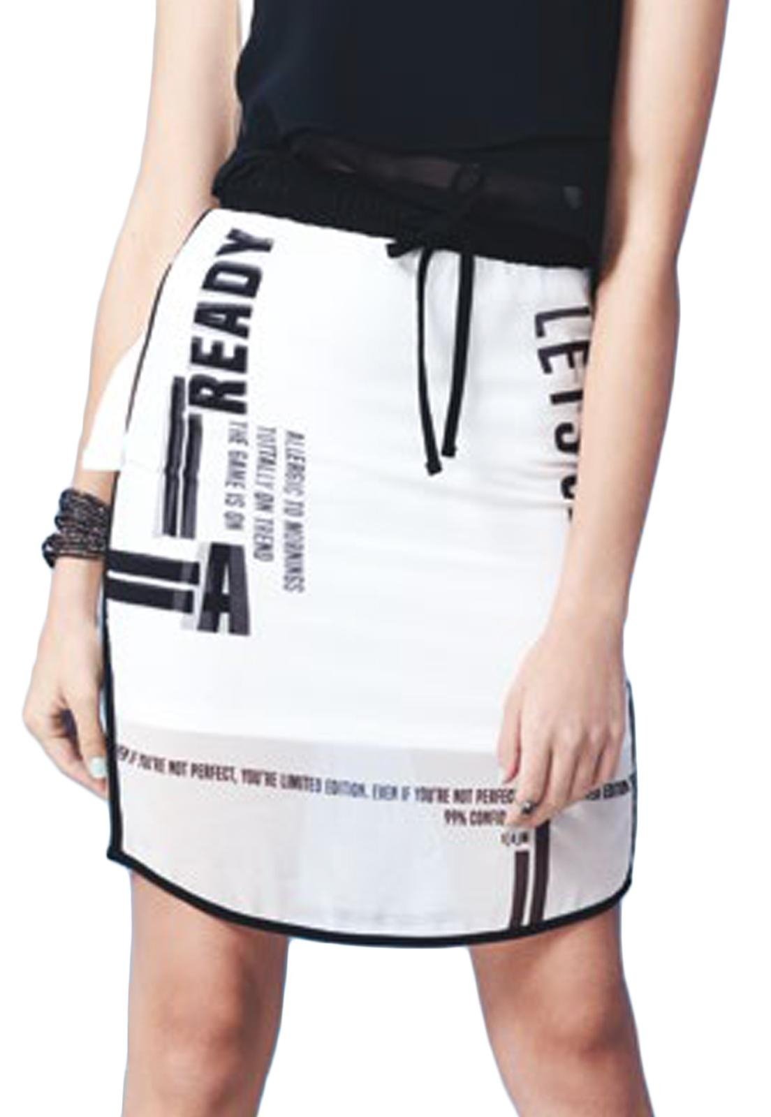 Vista 3 Infantil - Saia Juvenil Chiffon Estampada Off White I AM Off-white Bobby Lulu off-white white Bobby Lulu off-white white