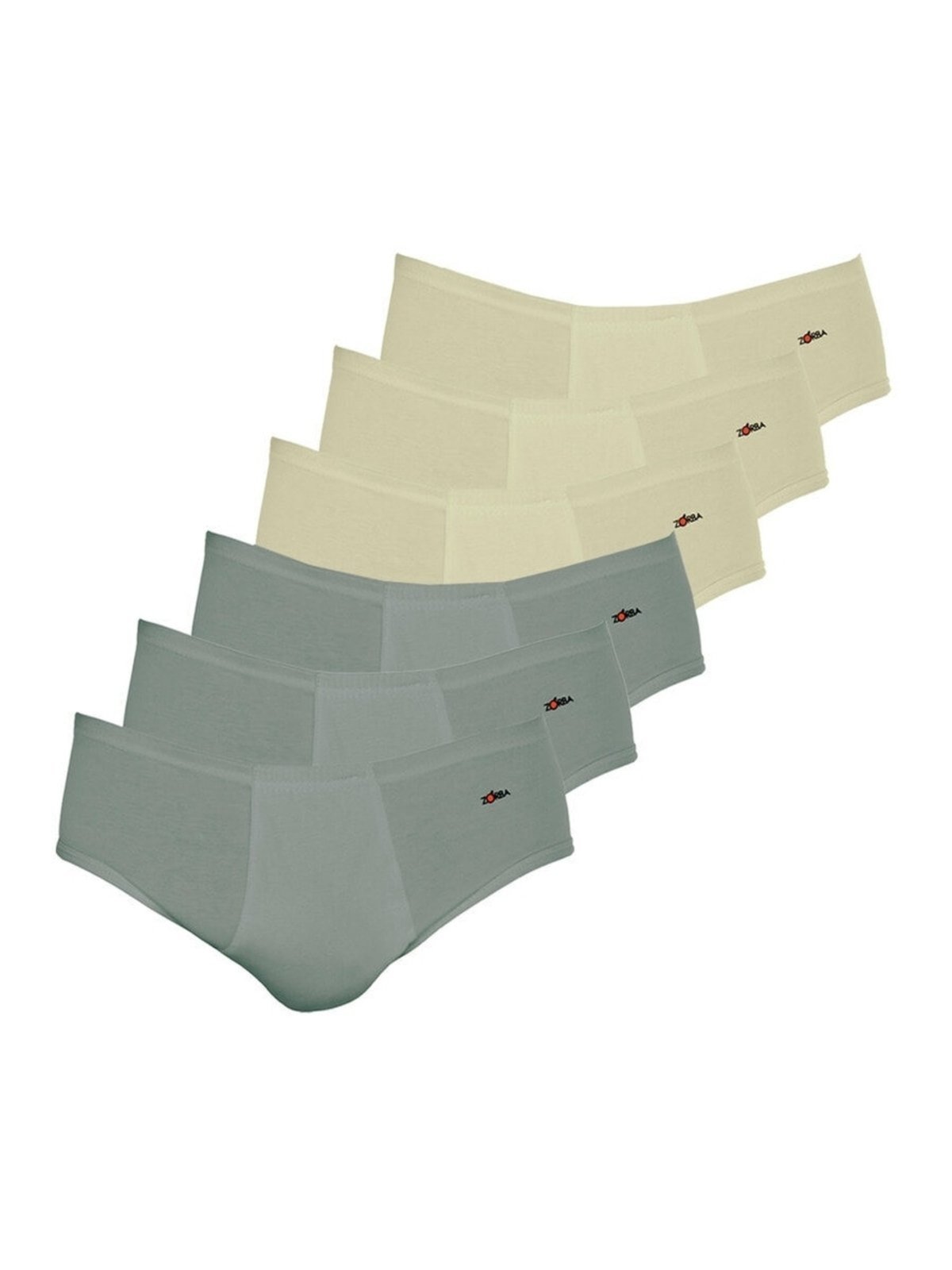 Kit com 6 Cuecas Slip Zorba com Abertura 172 Bege