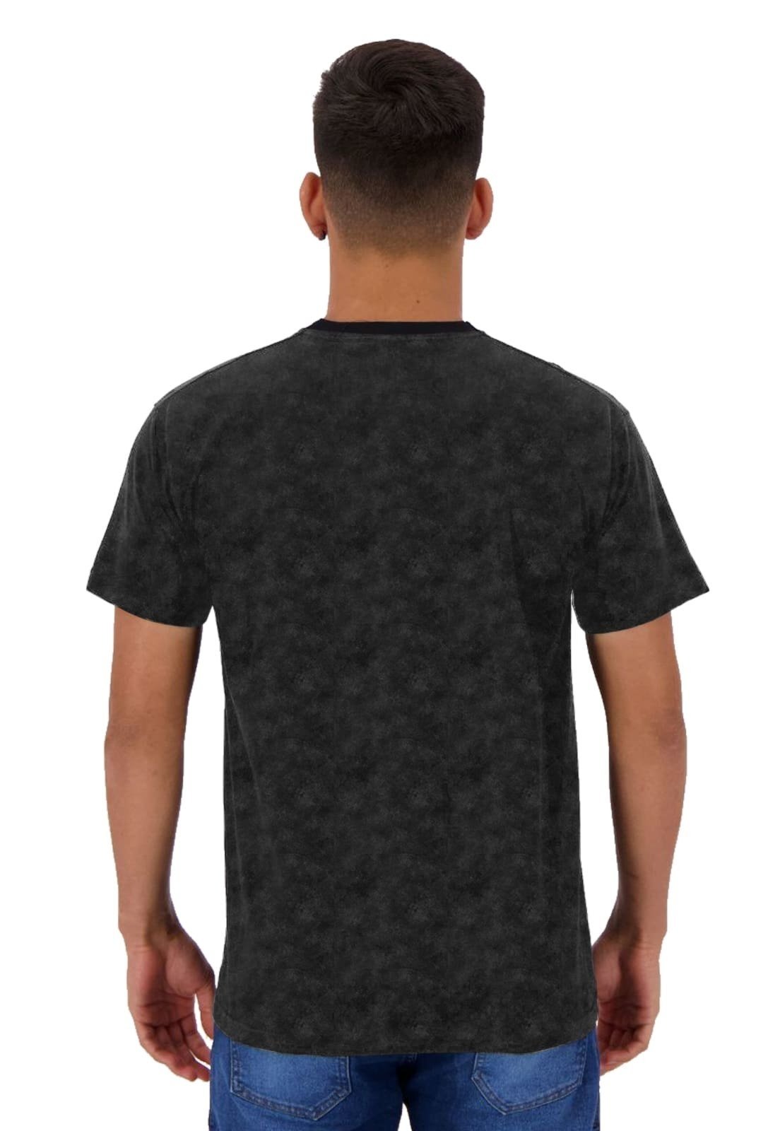 Vista 3 Camiseta Di Nuevo Rock Caveira com Bandana Preta grafite/preto Di Nuevo grafite/preto