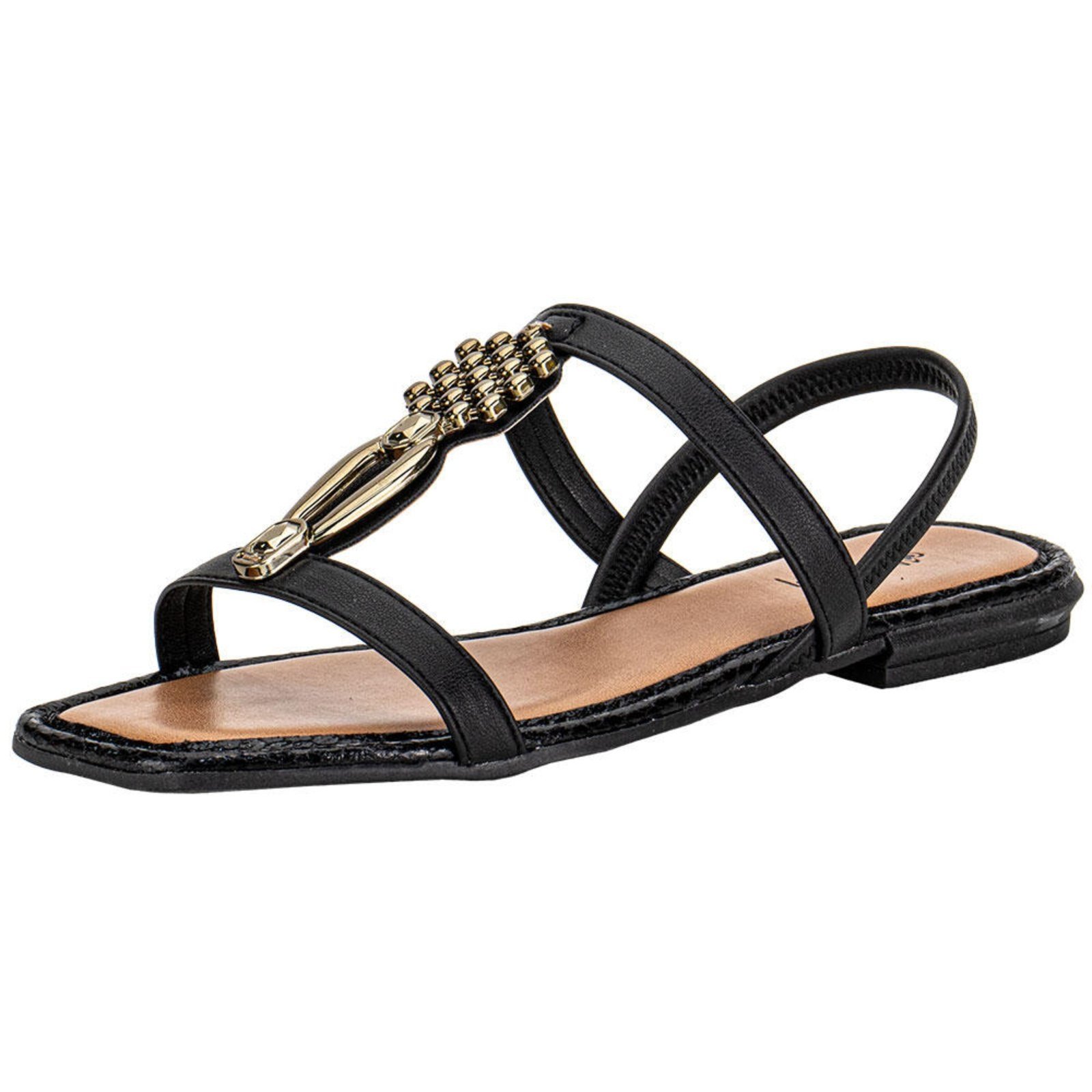 Sandália Feminina Flat Mississipi Mf311 0640311 Preto