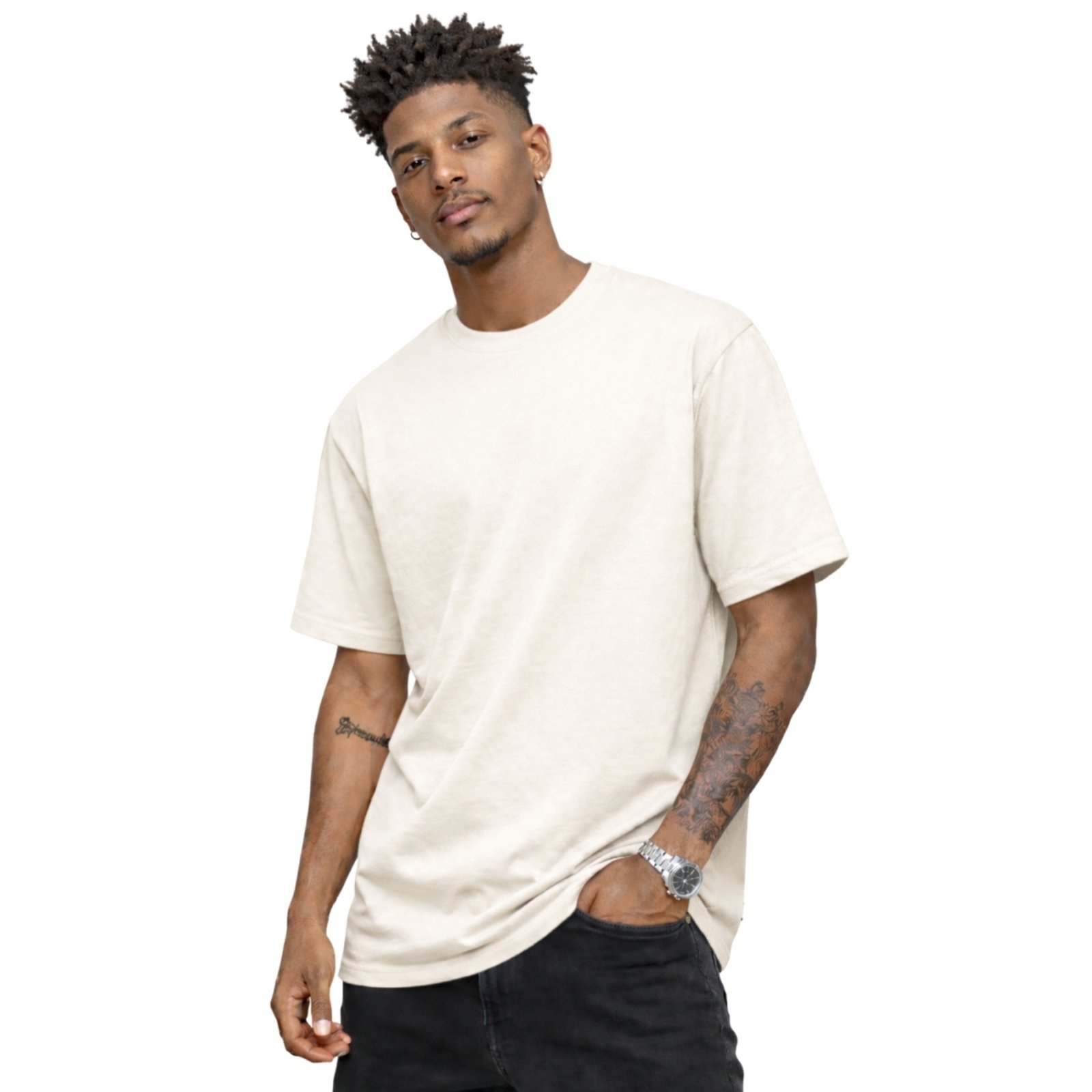 Camiseta Basica Lisa Algodão Gola Redonda Masculina