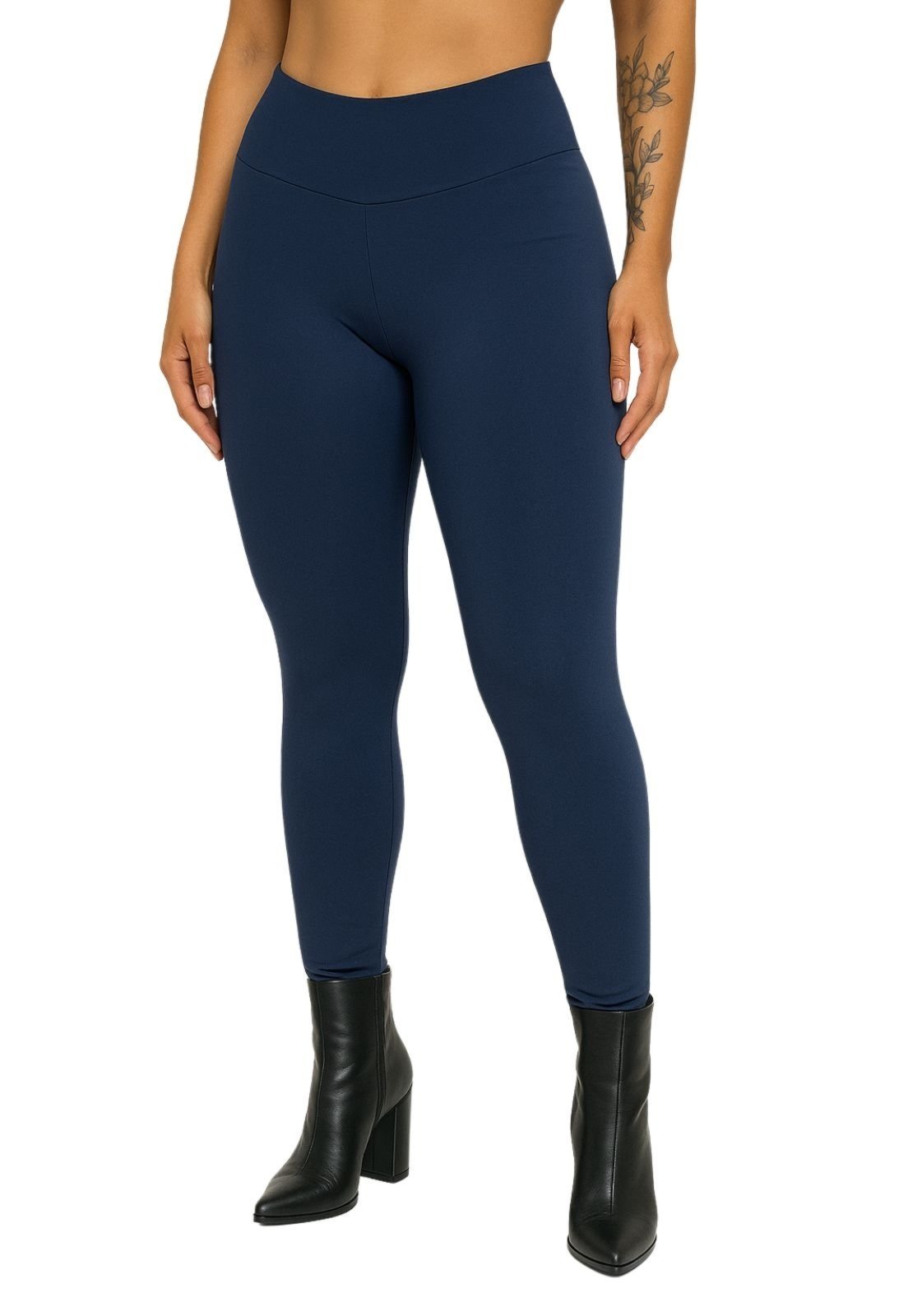 Calça Legging Térmica Peluciada Terra e Mar Inverno Leg Felpuda Flanelada Marinho
