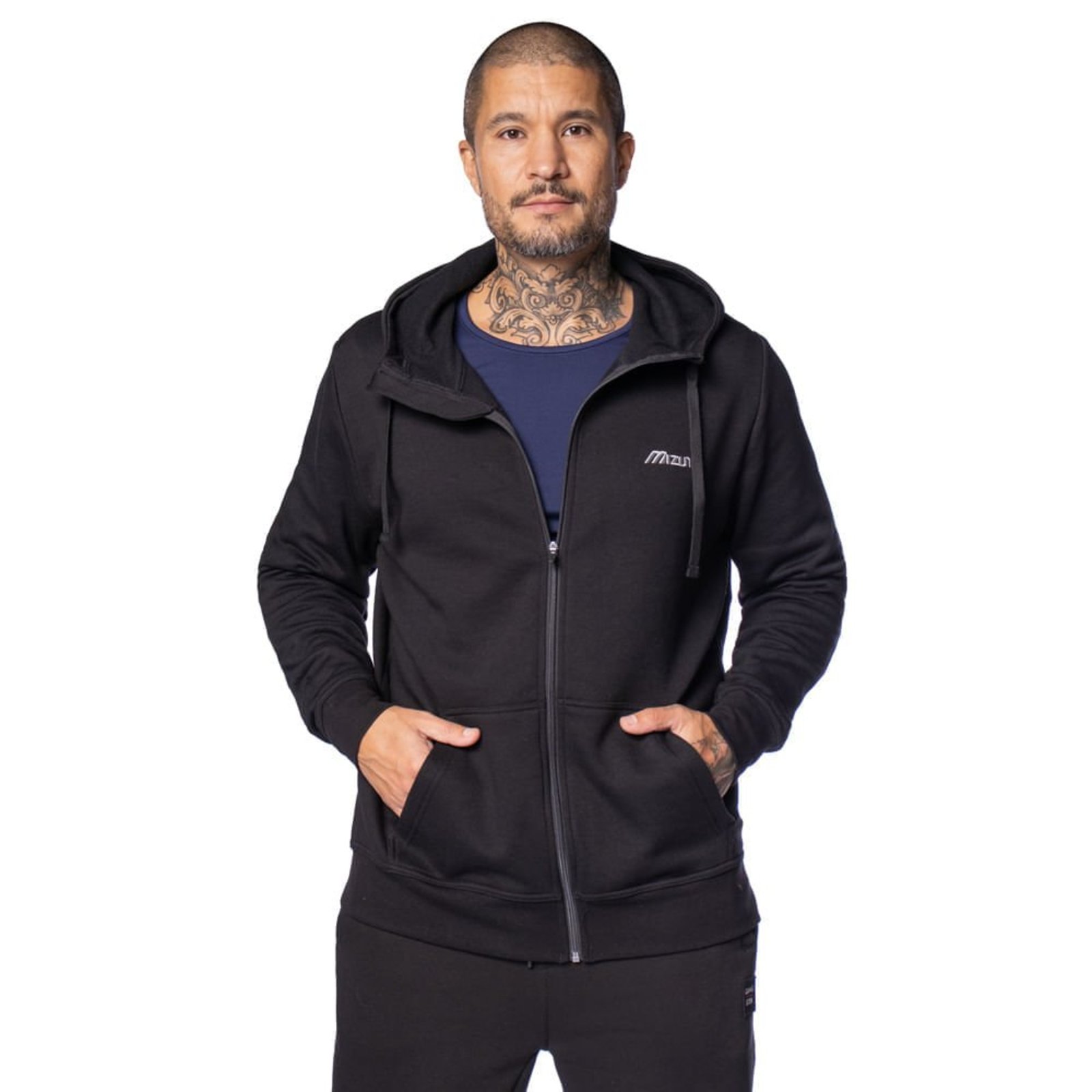 Casaco Masculino Mizuno Moletom Zipper Preto