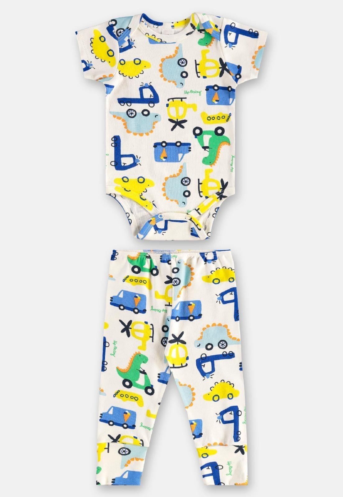 Infantil - Conjunto em Suedine Menino Up Baby Branco