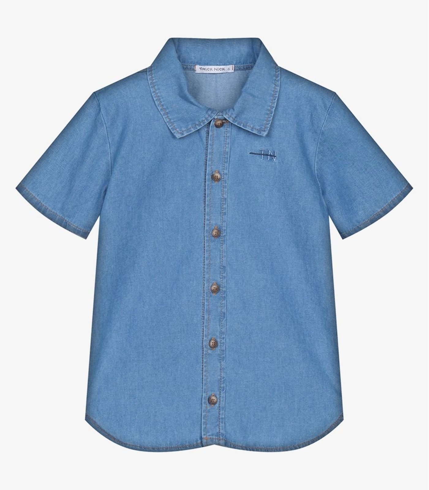 Infantil - Camisa Jeans De Botão Trick Nick Azul