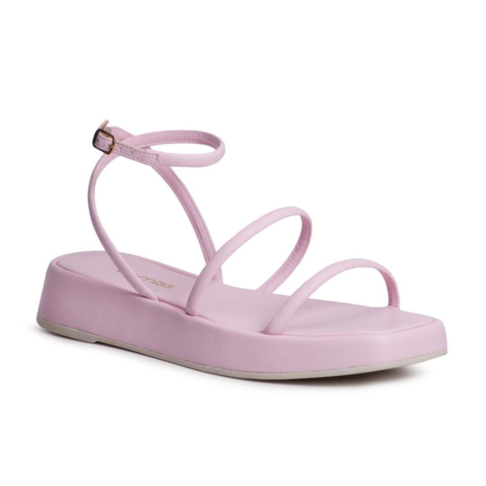 Papete Flatform Via Miss Amarração Rosa