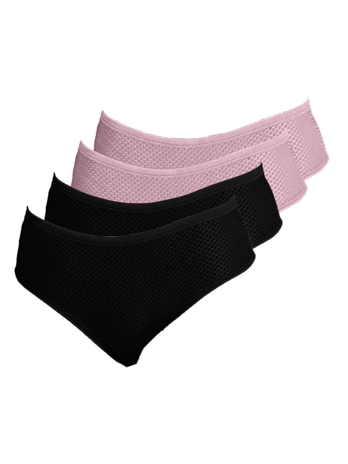 Vista 2 Kit com 4 Calcinhas Biquíni Dilady 203200 rosa Dilady rosa