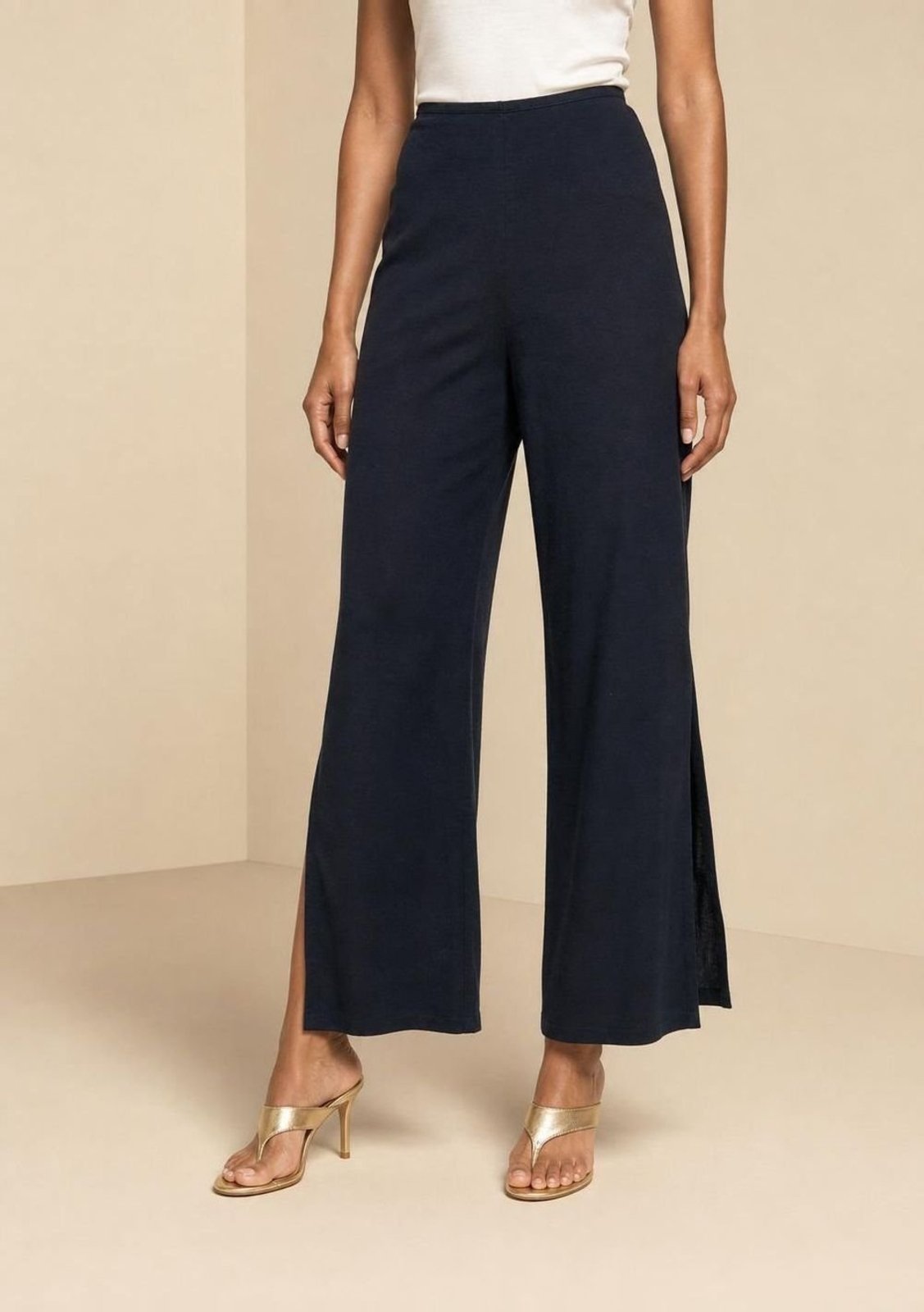 Calça Morena Rosa Pantalona Alta - Preto
