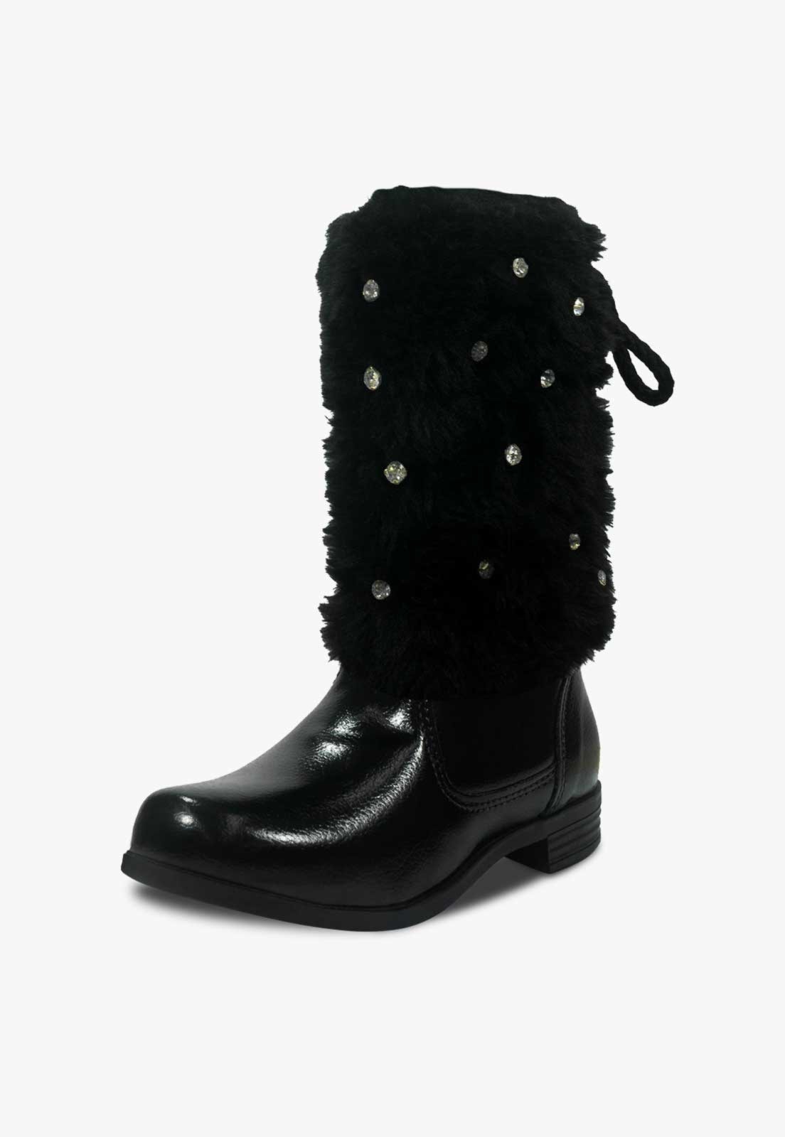 Infantil – Bota Montaria Pópidi Cano Alto Com Pelos Preto