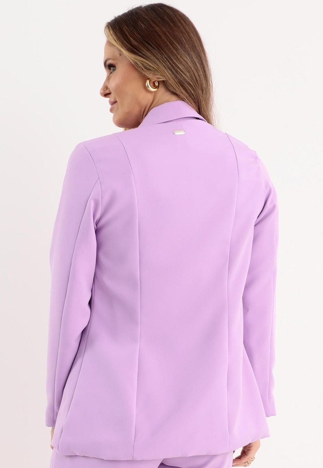 Vista 3 Blazer Com Forro E Bolsos Quintess roxo Quintess roxo