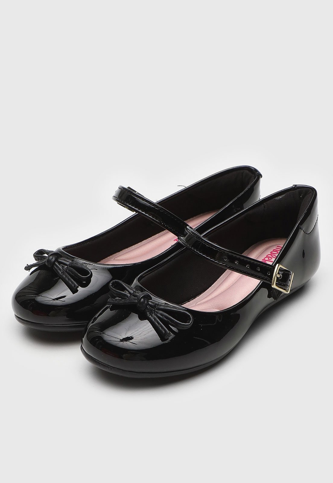 Vista 2 Infantil - Sapatilha Molekinha Laço Preta preto MOLEKINHA preto