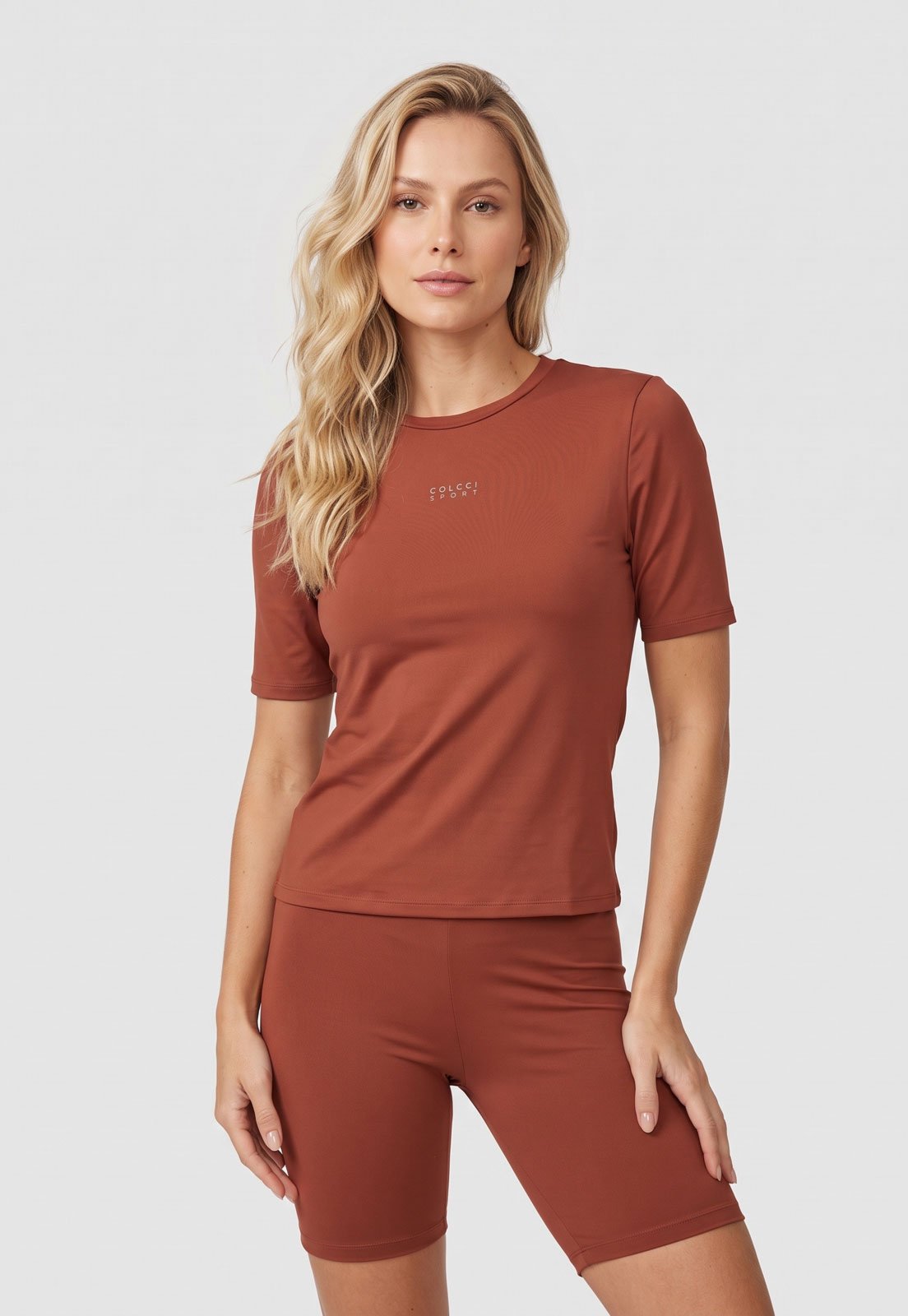 Blusa Feminina Colcci Sport Decote Redondo Marrom