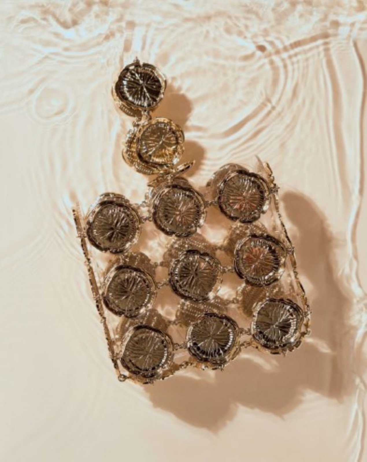 Bolsa Morena Rosa Clutch Com Metal - Dourado
