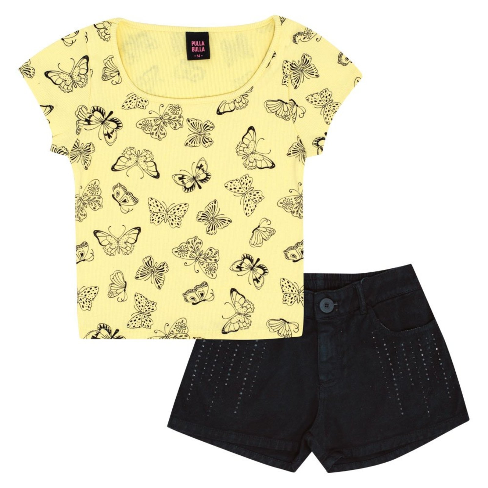 Infantil - Conjunto Juvenil Menina - Amarelo - 50828-4