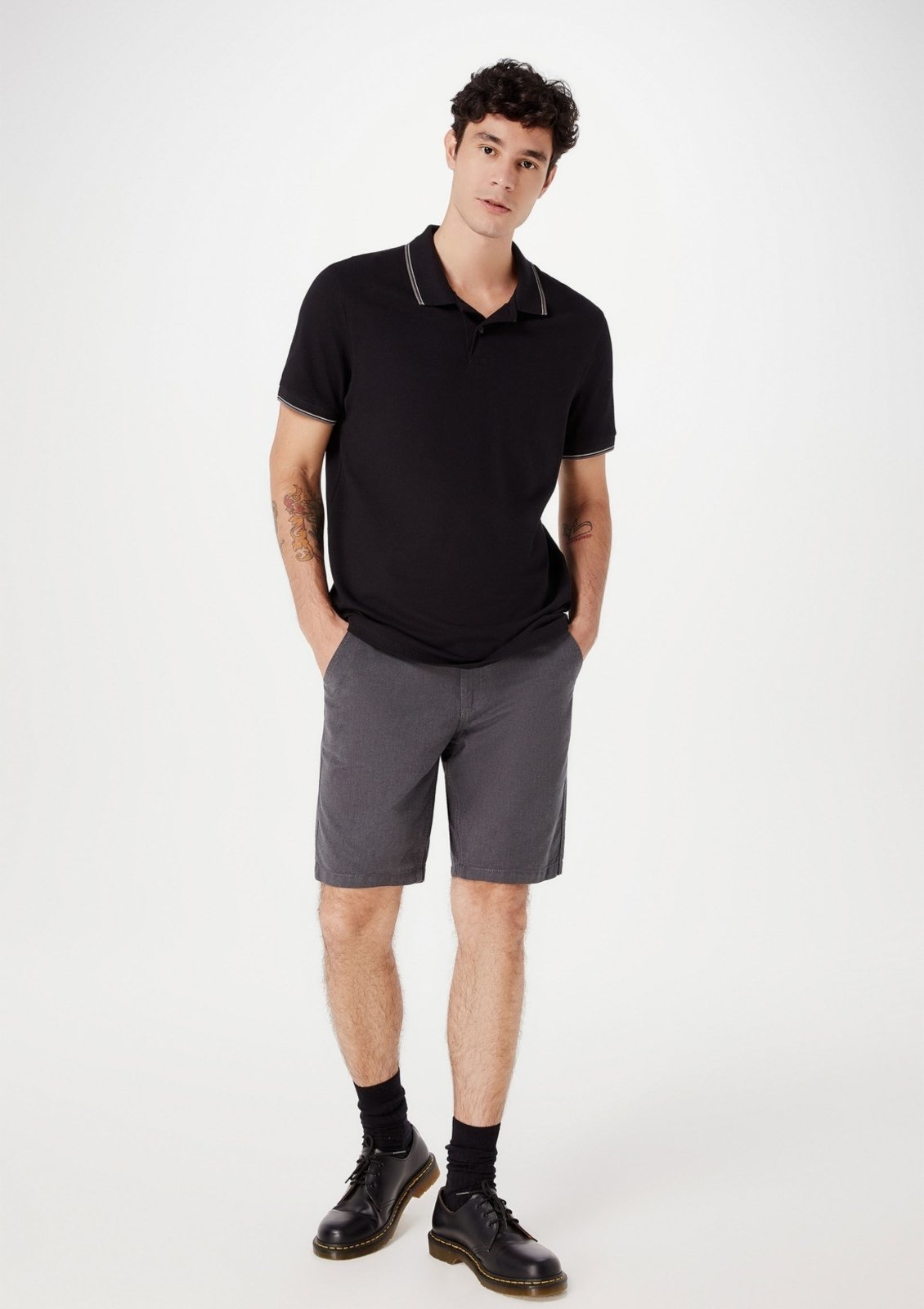 Bermuda Em Sarja Masculina Chino