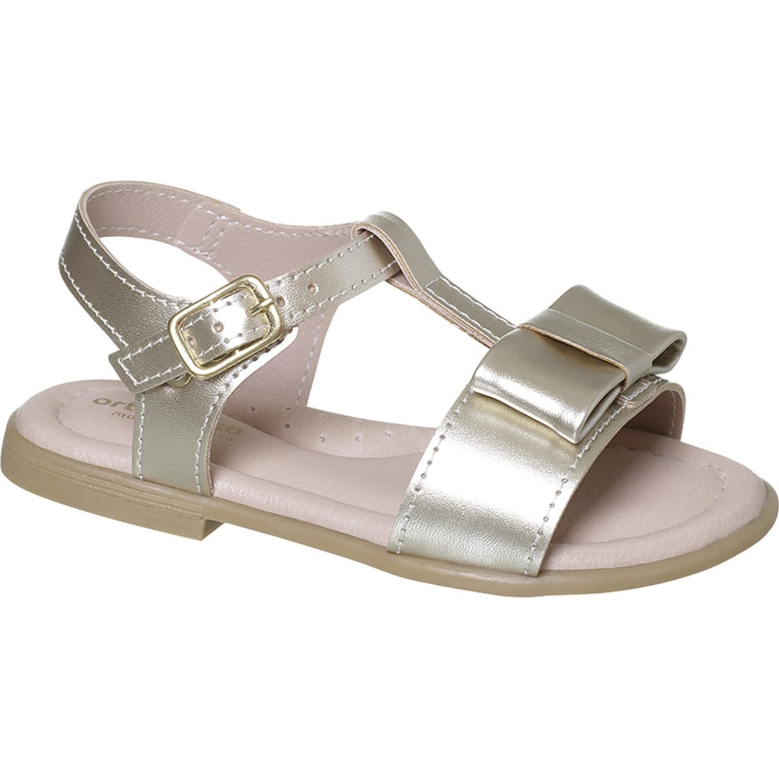 Infantil – Sandália Ortopasso Flowers Eco Menina Fashon Laço Delicada Fivela Moda Macia Bonita Solado Antiderrapante Antialérgica com Palmilha