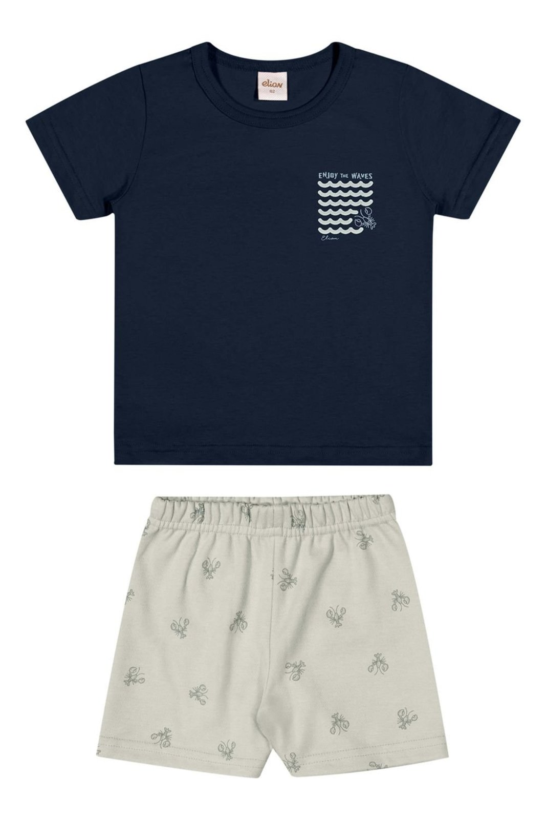 Vista 2 Infantil - Conjunto Menino Waves Elian azul Elian azul