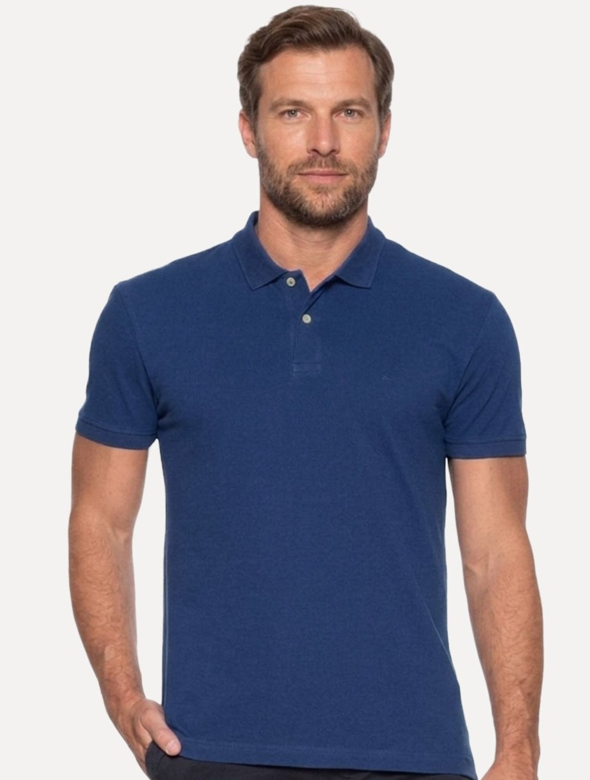 Polo Aramis Masculina Piquet Basic Mono Azul Indigo