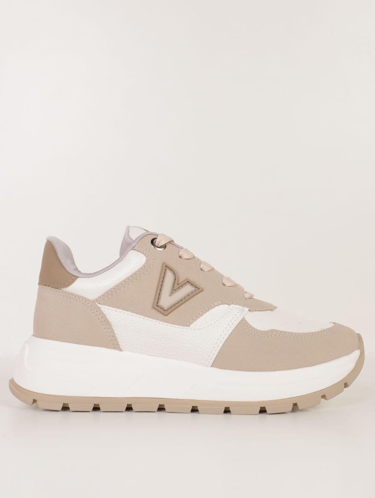 Tênis Casual Jogging Via Marte Feminino BEGE