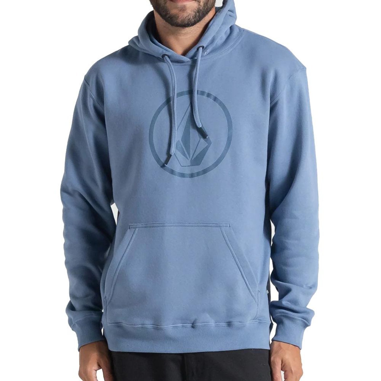 Vista 2 Moletom Volcom Canguru Volstoned WT25 Masculino azul Volcom azul