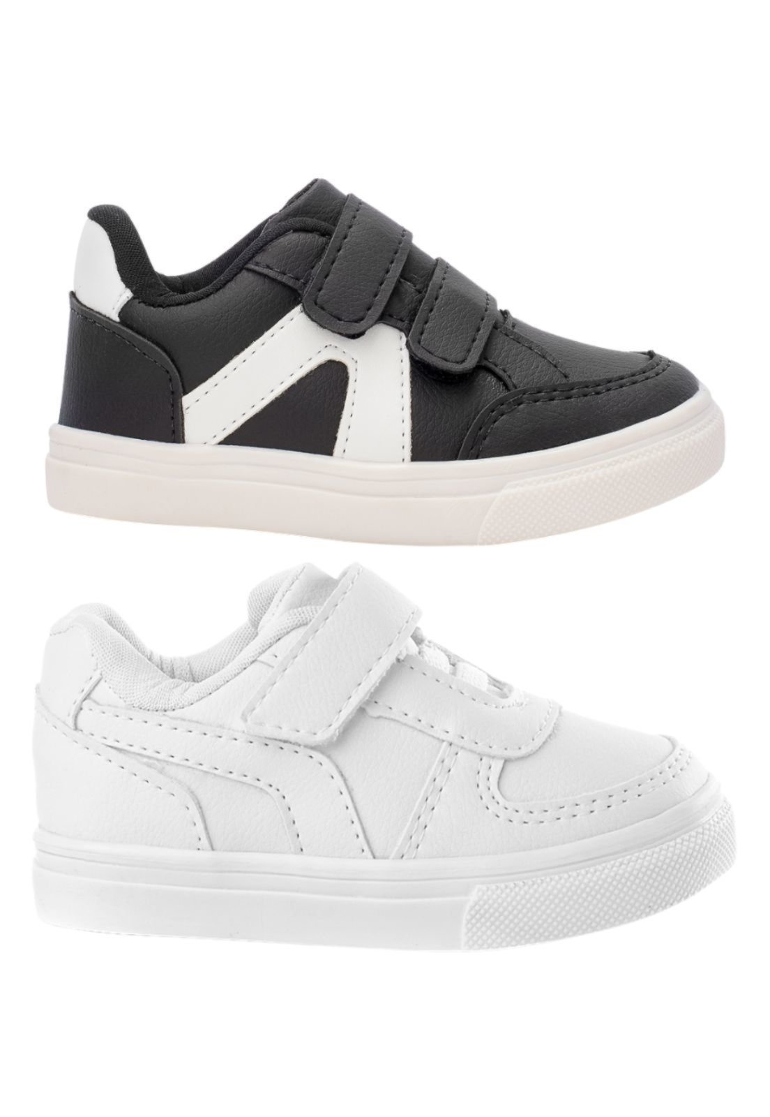 Infantil - Combo 2 Pares Tênis Casual Menino Funfy Recortes Preto