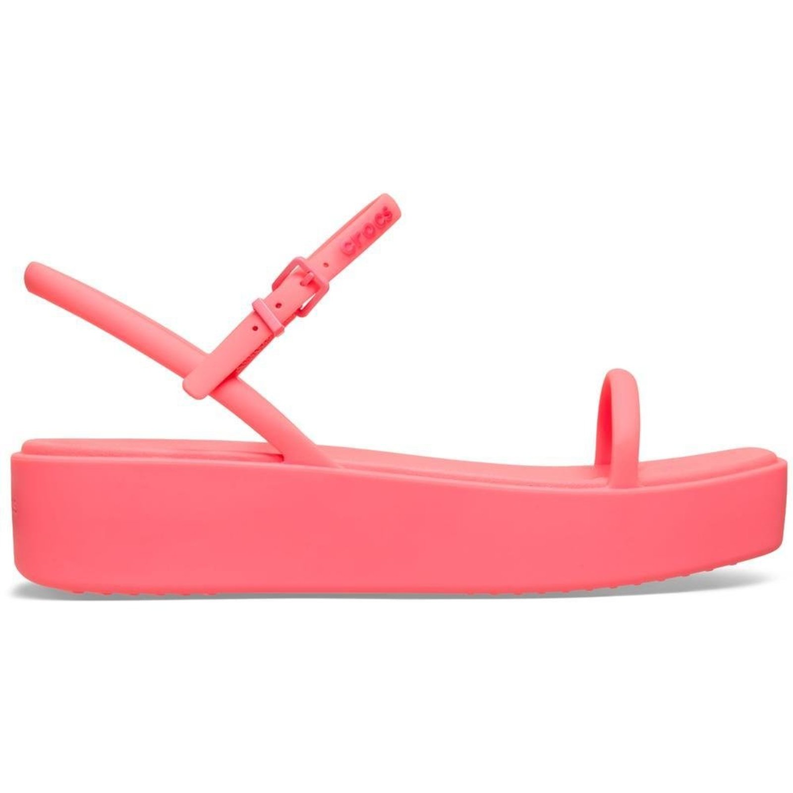 Sandália Crocs Miami Platform Y Strap Sandal Guava Rosa