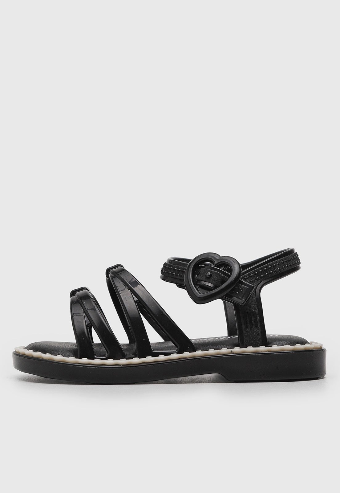 Vista 3 Infantil - Sandália Mini Melissa Aurora Preta preto Mini Melissa preto