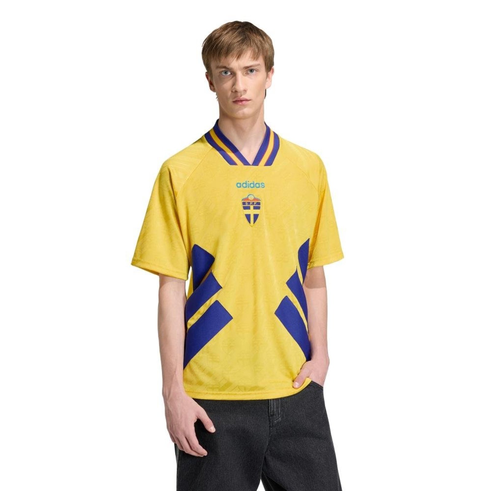 Camisa I Suécia 1994 adidas Performance Amarelo