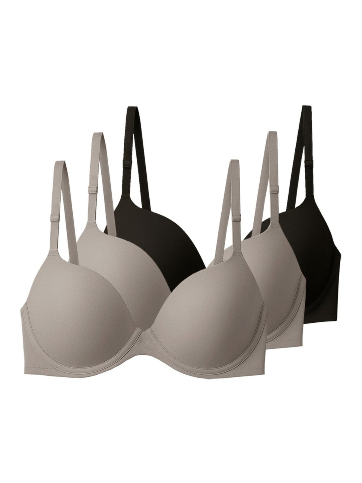 Kit com 3 Sutiãs com Aro e Bojo Push Up Liz 51690 Taça B
