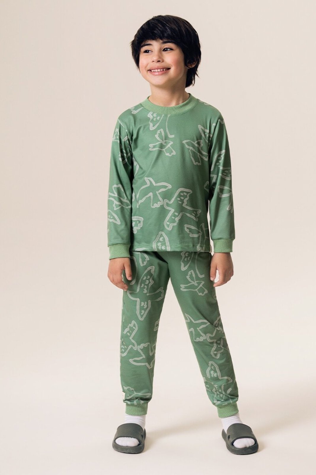 Infantil - Conjunto Menino Bugbee Homewear em Malha Comfy Estampado