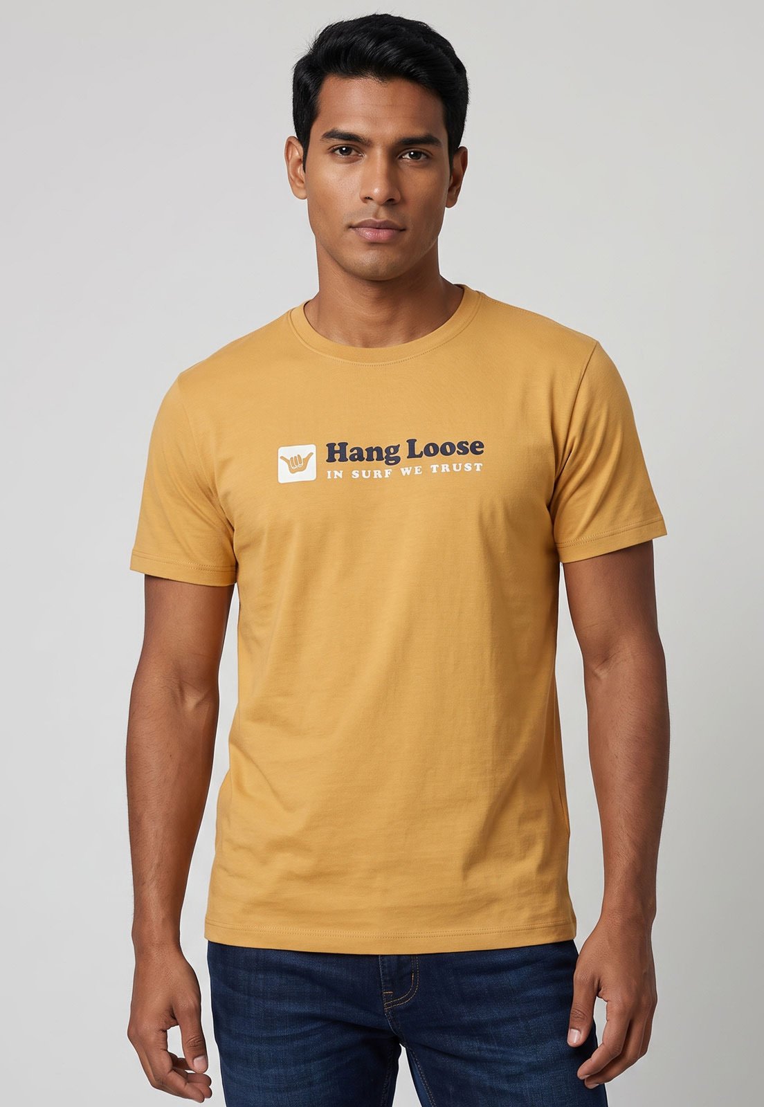 Camiseta Masculina Hang Loose Silk MC Guide Amarelo