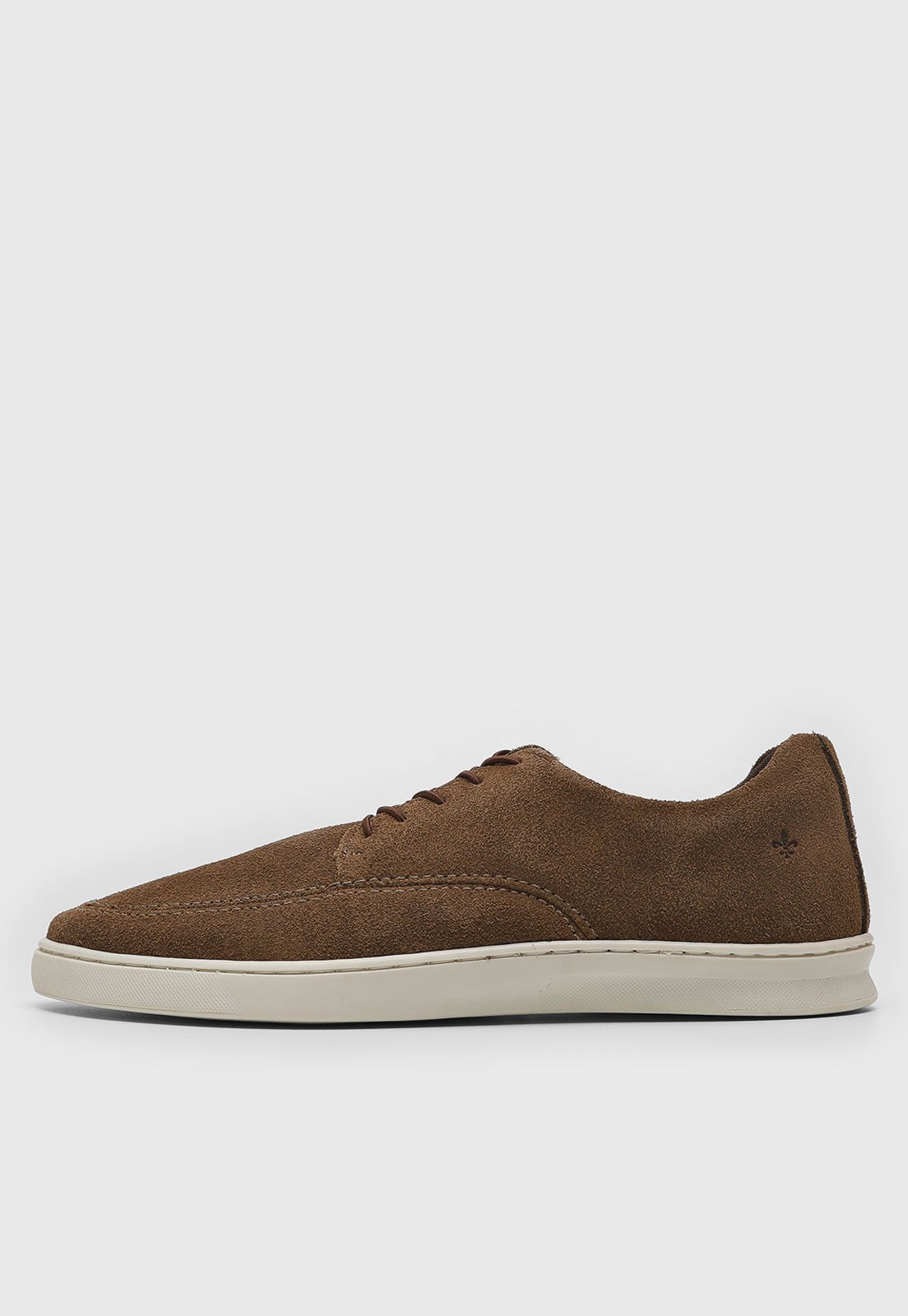 Tênis de Couro Masculino Dudalina Camurça Marrom
