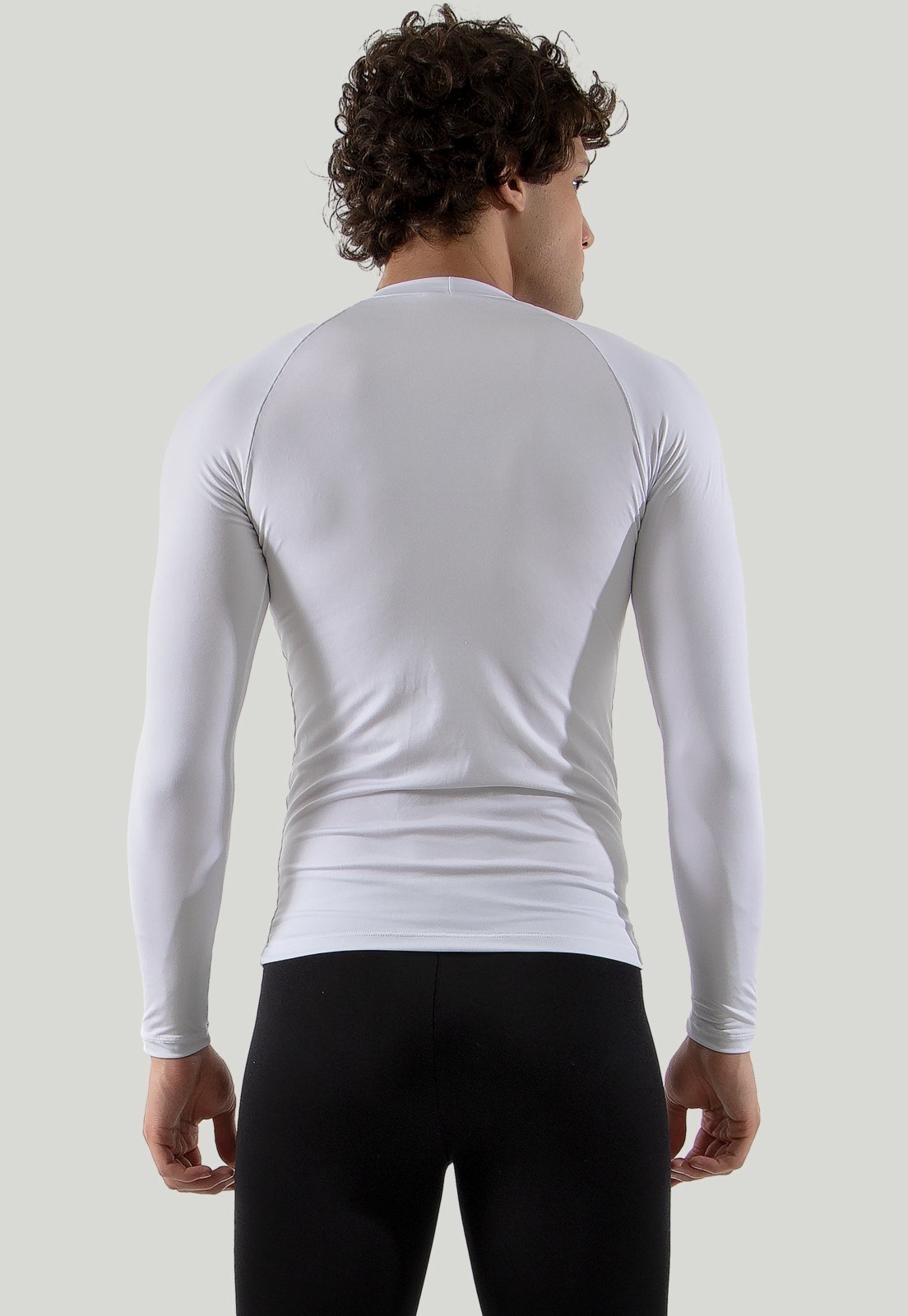 Vista 3 Camisa Térmica Rioutlet Segunda Pele Masculina Branca branco Rioutlet branco