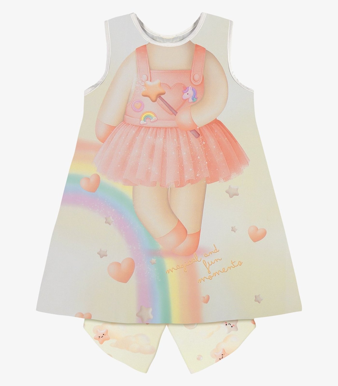 Infantil - Vestido Feminino Com Estampa Rovi Bege