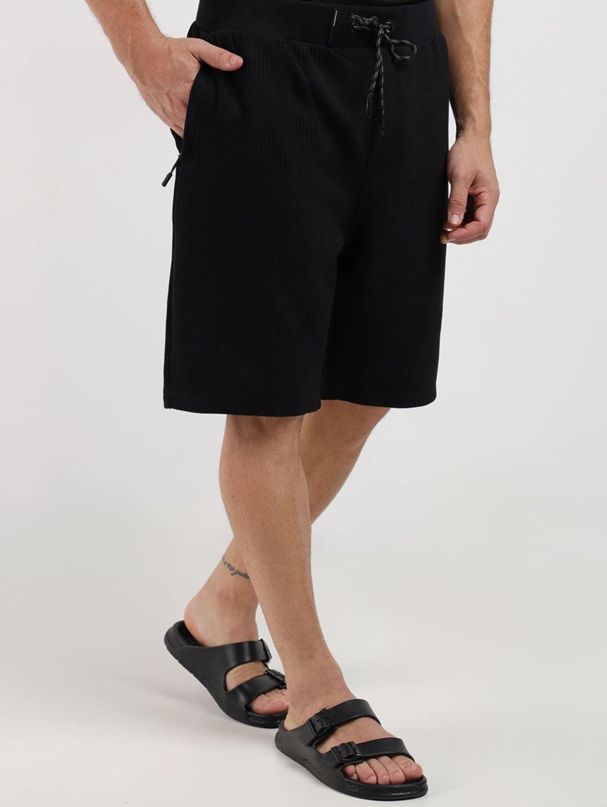 Bermuda Malha Gangster Masculina PRETO
