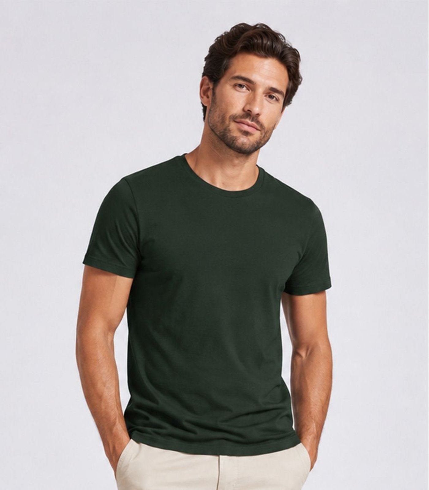 Camiseta Meia Malha Básica Masculina Kohmar Verde