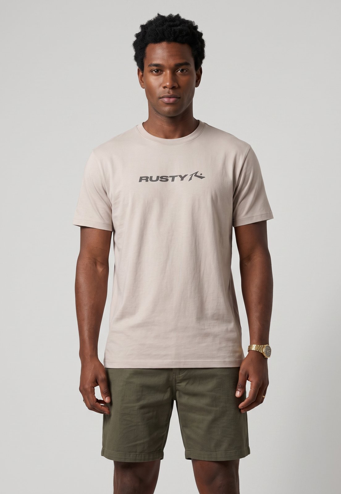 Camiseta Masculina Rusty Silk Stick Bege