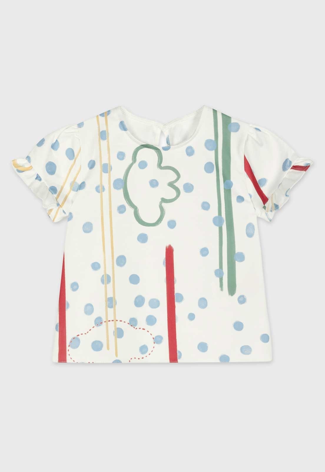 Blusa Lilica Ripilica Estampa Colorida Branca
