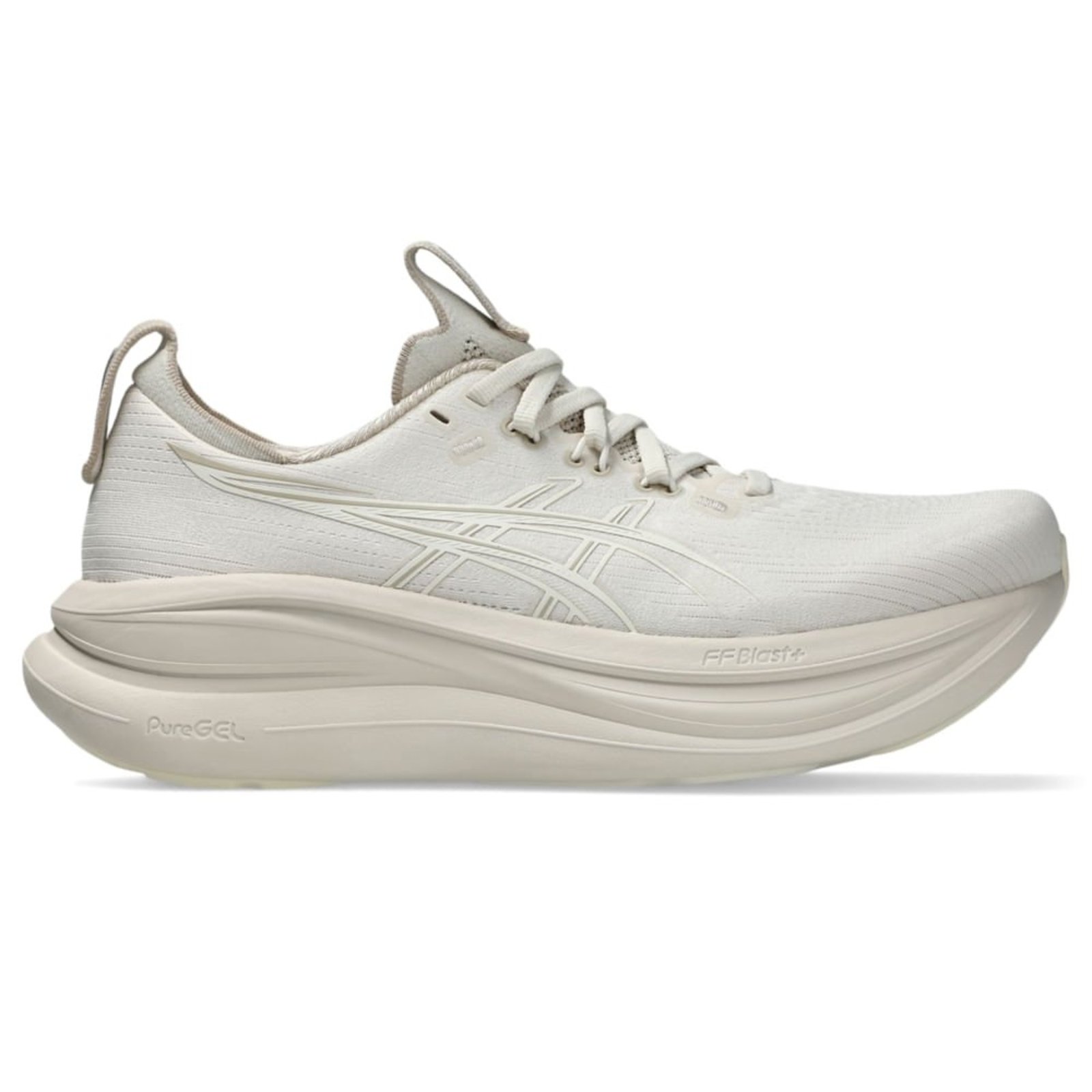 Tênis ASICS GEL Nimbus 28 - Feminino - Bege/Bege