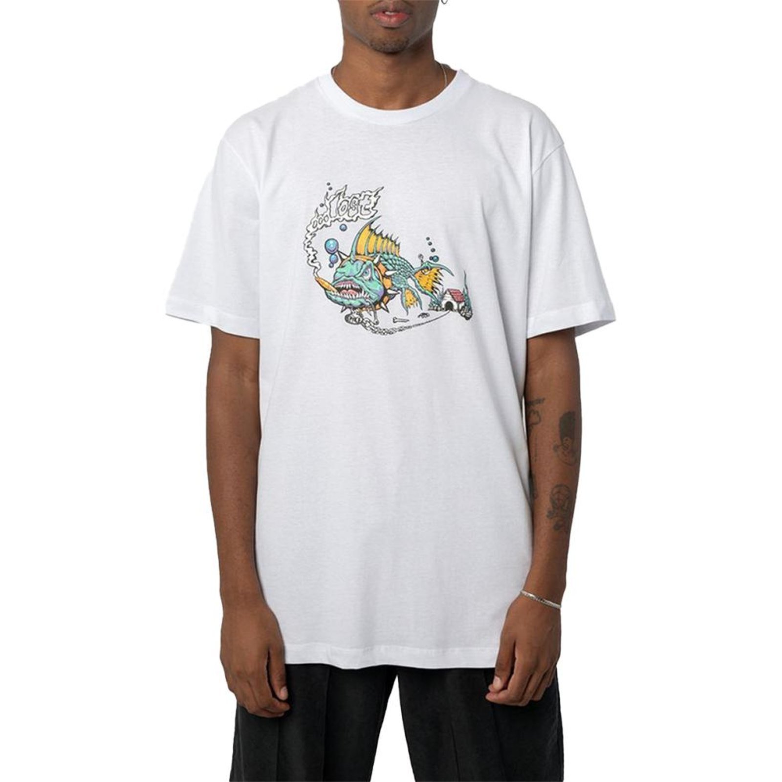 Camiseta Lost Dog Fish WT24 Masculina Branco
